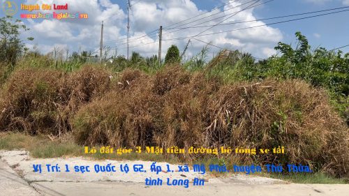 Ngộp! Ngộp! Bán đất lô đất 3 mặt tiền đường xe tải, H. Thủ Thừa, Long An